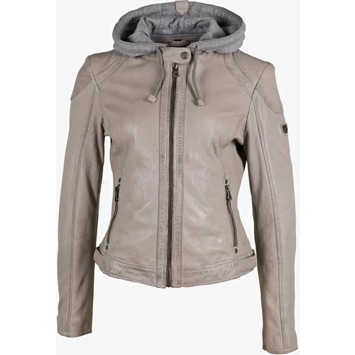 Gipsy Damen Lederjacke GWAmmy S22 Lamas in silver grey