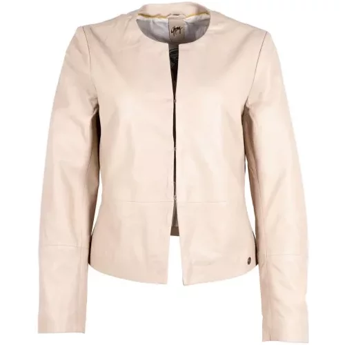 Gipsy Damen Lederjacke GWRubie in light beige