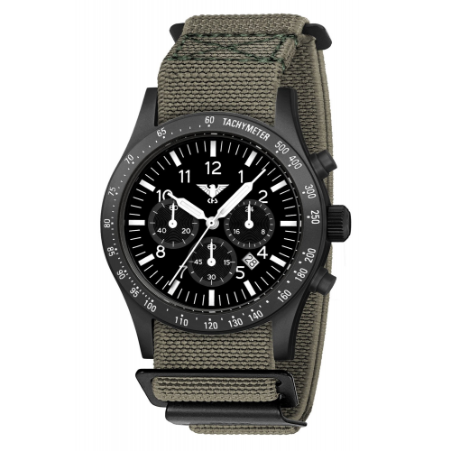 KHS PLABSSC.DFSGO Herrenuhr Platoon Solar Chronograph Grau/Schwarz