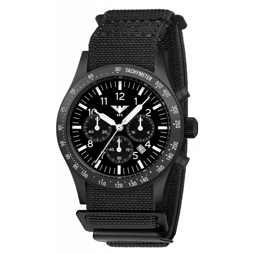 KHS PLABSSC.DFB Herrenuhr Platoon Solar Chronograph Schwarz