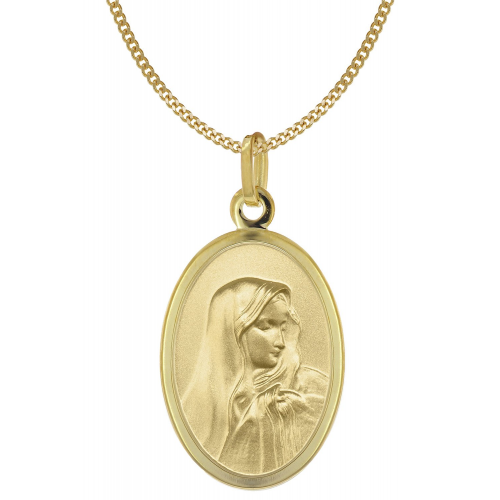 Acalee 50-1026 Halskette mit Madonna-Anhänger Gold 333/8K Maria Dolorosa