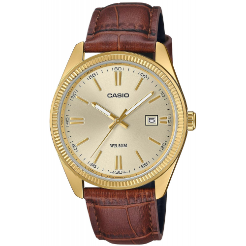 Casio MTP-1302PGL-9AVEF Herrenuhr Quarz mit Lederband