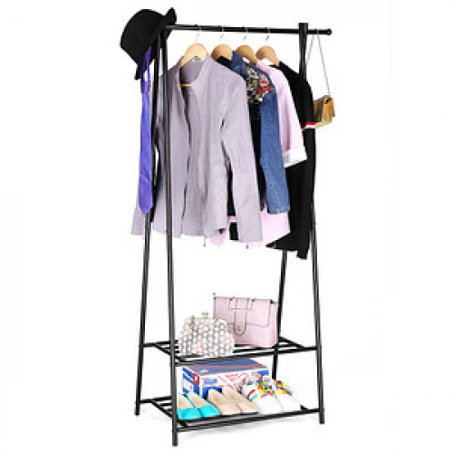 SONGMICS Kleiderständer HSR05BV1 schwarz Metall 87,5 x 155,0 cm