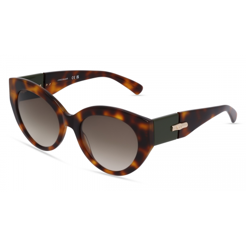 Longchamp LO722S Damen-Sonnenbrille Vollrand Butterfly Kunststoff-Gestell, braun