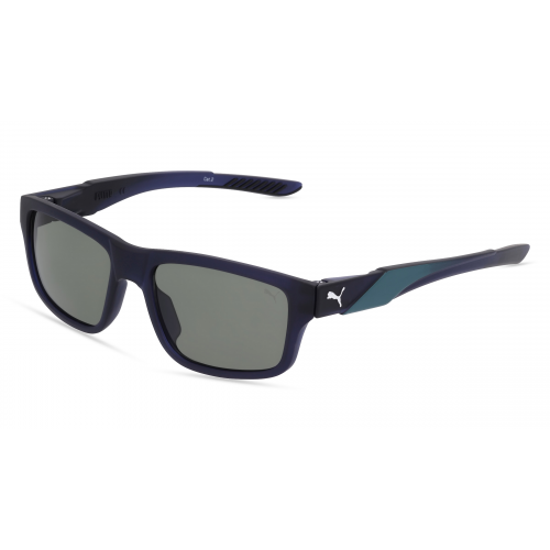 Puma PU0359S Herren-Sonnenbrille Vollrand Eckig Kunststoff-Gestell, blau