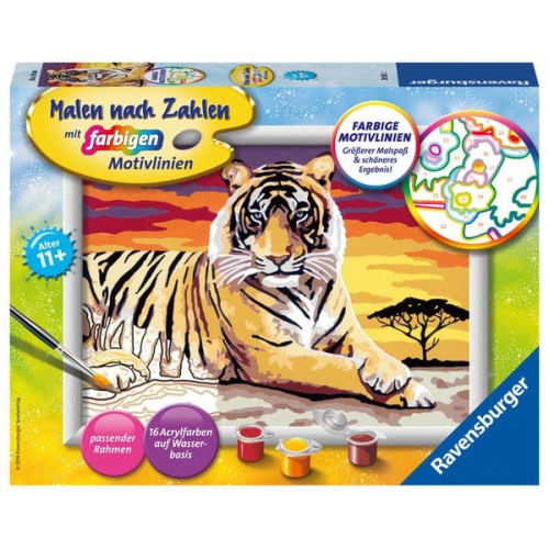 Ravensburger Malen nach Zahlen, majestätischer Tiger