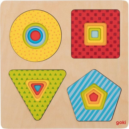 Goki 57705 - Schichtenpuzzle Formen