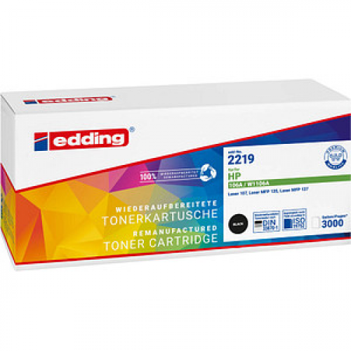 edding EDD-2219  schwarz Toner kompatibel zu HP 106A (W1106A)