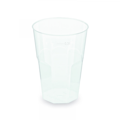 Mehrwegbecher Cocktail transparent PP Eichstrich 0,3 l  O 8 cm,  30 Stk.