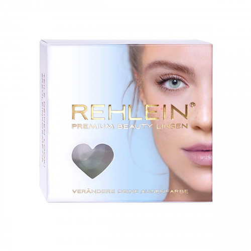 L.Y.E. Beauty REHLEIN Premium Beauty Linsen (2er Packung) Monatslinsen (0 dpt & BC 8.6), Silbergrau