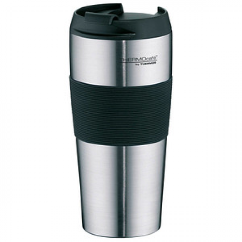 THERMOcafé by THERMOS Isolierbecher PRO schwarz, silber 0,4 l