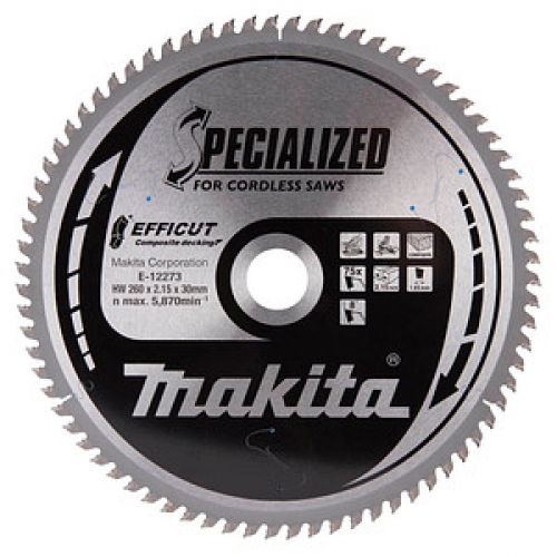 makita E-12273 EFFICCUT Kreissägeblatt 260,0 mm, 75 Zähne