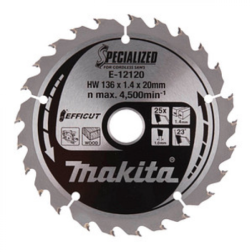 makita E-12120 EFFICUT Kreissägeblatt 136,0 mm, 25 Zähne