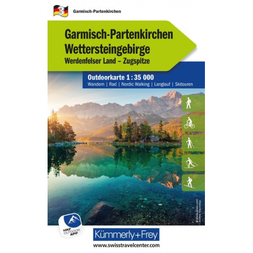 Kümmerly+Frey Outdoorkarte Deutschland 3 Garmisch-Partenkirchen, Wettersteingebirge 1:35.000