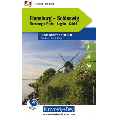 Kümmerly+Frey Outdoorkarte Deutschland 9 Flensburg, Schleswig 1:50.000