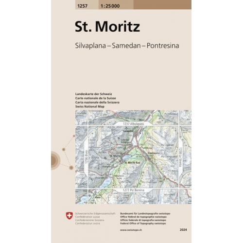 Swisstopo 1 : 25 000 St. Moritz