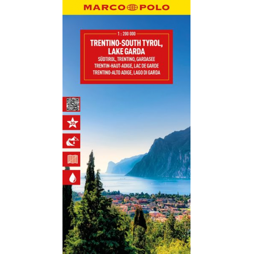 MARCO POLO Reisekarte Italien 03 Südtirol, Trentino, Gardasee 1:200.000