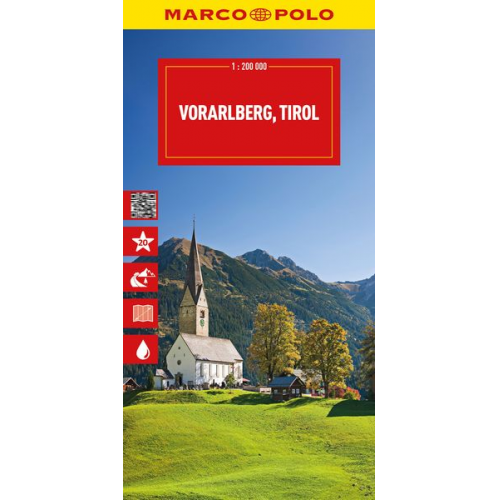 MARCO POLO Reisekarte Österreich 03 Vorarlberg, Tirol 1:200.000