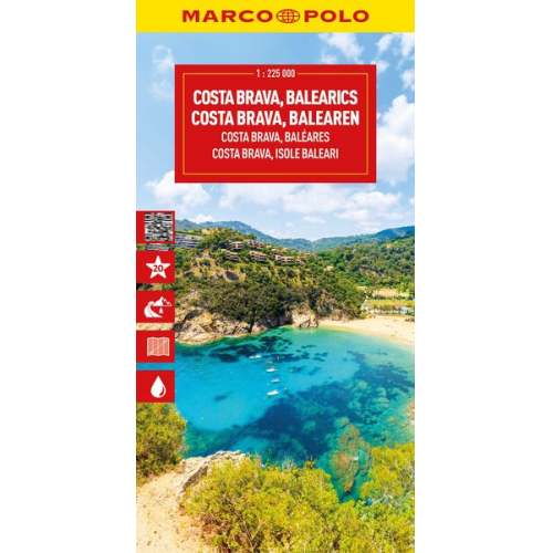 MARCO POLO Reisekarte Costa Brava, Balearen 1:225.000