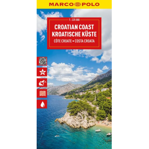 MARCO POLO Reisekarte Kroatische Küste 1:225.000