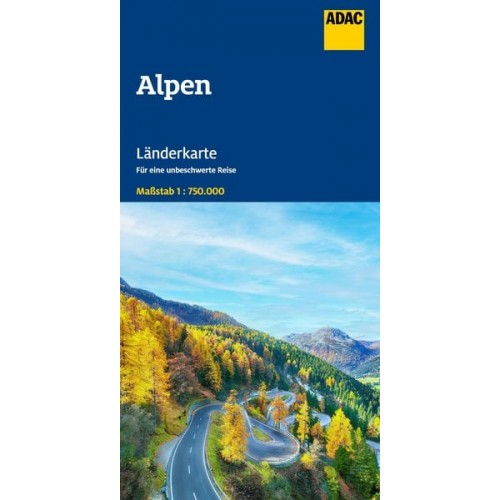 ADAC Länderkarte Alpen 1:750.000