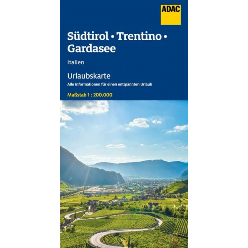 ADAC Urlaubskarte Südtirol, Trentino, Gardasee 1:200.000