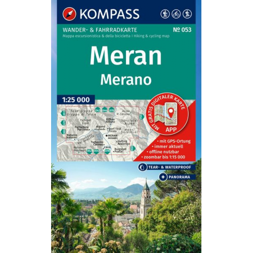 KOMPASS Wanderkarte 053 Meran / Merano 1:25.000