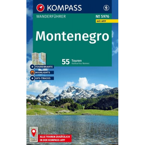 Katharina Nemec - KOMPASS Wanderführer Montenegro, 55 Touren mit Extra-Tourenkarte