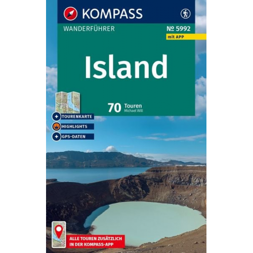 Michael Will - KOMPASS Wanderführer Island, 70 Touren mit Extra-Tourenkarte