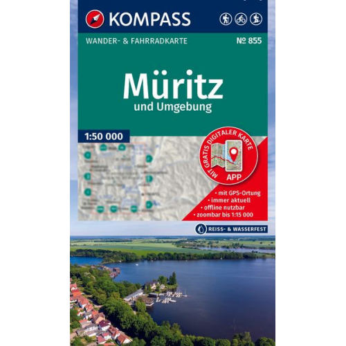 KOMPASS Wanderkarten-Set 855 Müritz und Umgebung (2 Karten) 1:50.000