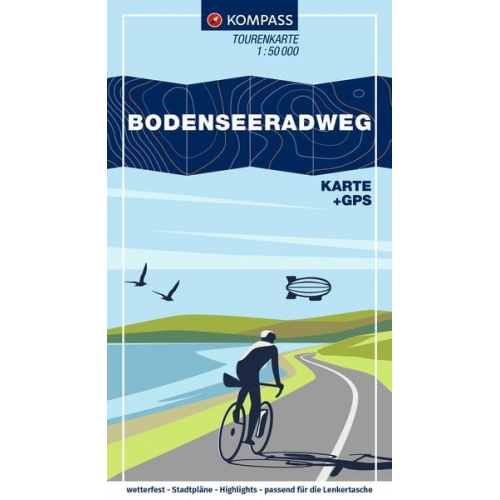 KOMPASS Fahrrad-Tourenkarte Bodenseeradweg 1:50.000