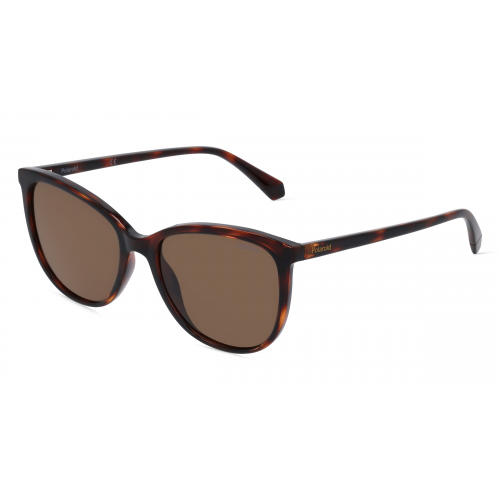 Polaroid PLD 4138/S Damen-Sonnenbrille Vollrand Butterfly Kunststoff-Gestell, Havanna