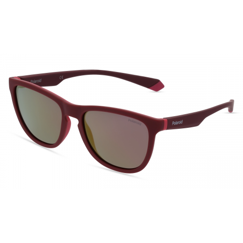 Polaroid PLD 2133/S Unisex-Sonnenbrille Vollrand Panto Acetat-Gestell, rot