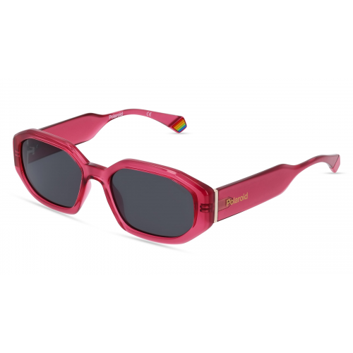 Polaroid PLD 6189/S Damen-Sonnenbrille Vollrand Achteckig Kunststoff-Gestell, pink