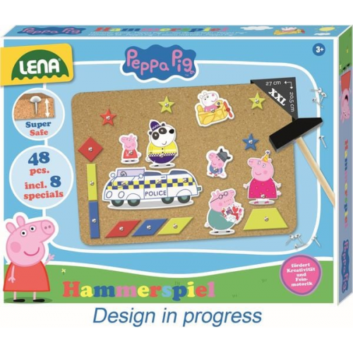 LENA - Hammerspiel Peppa Pig, Faltschachtel