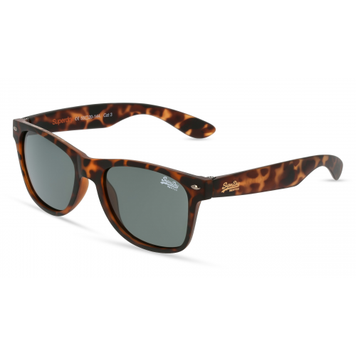 Superdry ALFIE Unisex-Sonnenbrille Vollrand Eckig Kunststoff-Gestell, braun