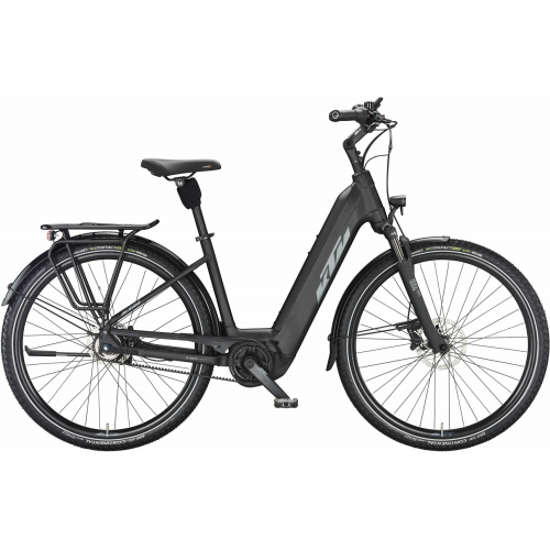 KTM MACINA CITY 610 belt (625 Wh), 5 Gang Nabenschaltung, Damenfahrrad, Deep, Modell 2024, 28 Zoll 51 cm black matt (grey+silver)