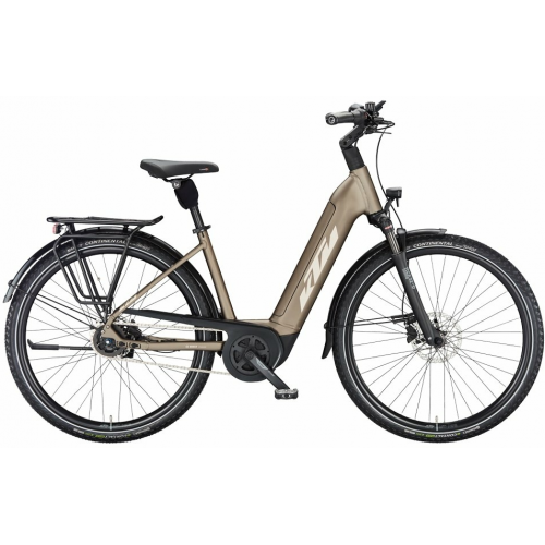 KTM MACINA CITY P610 RT (625 Wh), 5 Gang Kettenschaltung, Damenfahrrad, Deep, Modell 2023, 28 Zoll 46 cm oak matt (champagne+orange)