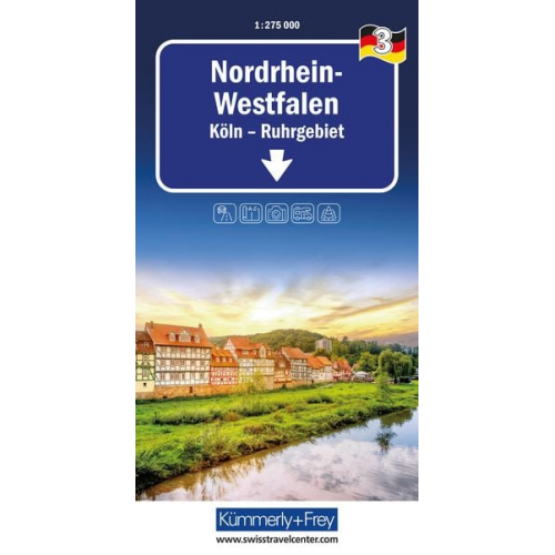 Kümmerly+Frey Regional-Strassenkarte 3 Nordrhein-Westfalen 1:275.000