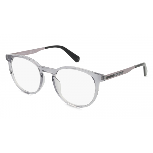 Calvin Klein Jeans CKJ22614 Unisex-Brille inkl. Gläser Vollrand Rund Kunststoff-Gestell 51mm/20mm/145mm, Grau