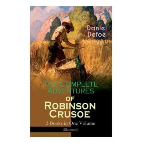 Daniel Defoe John W. Dunsmore N. C. Wyeth - The Complete Adventures of Robinson Crusoe - 3 Books in One Volume (Illustrated)