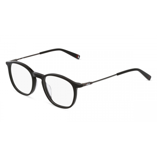 Fila VF 9401 Herren-Brille inkl. Gläser Vollrand Panto Kunststoff-Gestell 49mm/19mm/145mm, Schwarz