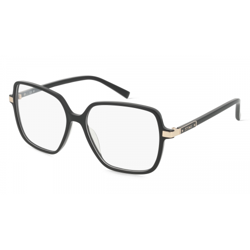 Sting STGVST450 Damen-Brille inkl. Gläser Vollrand Eckig Kunststoff-Gestell 55mm/15mm/135mm, Schwarz