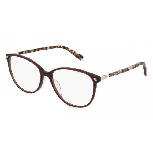 Escada VES459 Damen-Brille inkl. Gläser Vollrand Oval Acetat-Gestell 54mm/16mm/135mm, Braun