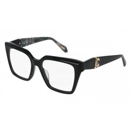 Just Cavalli VJC117 Damen-Brille inkl. Gläser Vollrand Eckig Kunststoff-Gestell 53mm/17mm/140mm, Schwarz