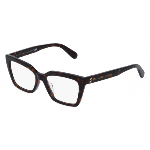 Stella McCartney SC50031I Damen-Brille inkl. Gläser Vollrand Butterfly Bio-Acetat-Gestell 53mm/16mm/140mm, Havanna