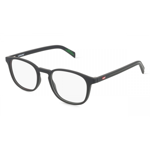 Levi’s 108643 Herren-Brille inkl. Gläser Vollrand Eckig Kunststoff-Gestell 40mm/20mm/145mm, Schwarz