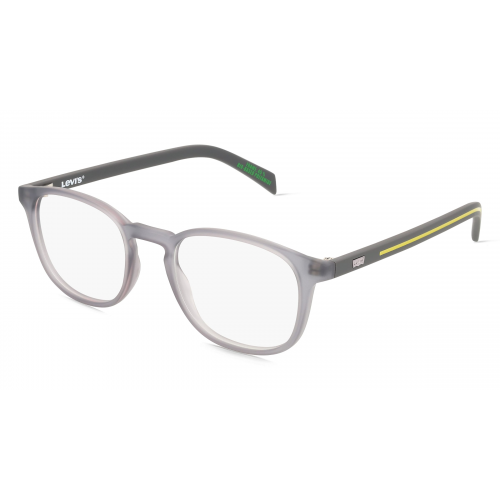 Levi’s 108643 Herren-Brille inkl. Gläser Vollrand Eckig Kunststoff-Gestell 40mm/20mm/145mm, Grau