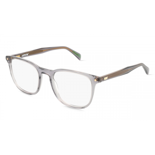 Levi’s 108638 Herren-Brille inkl. Gläser Vollrand Eckig Acetat-Gestell 43mm/19mm/145mm, Grau