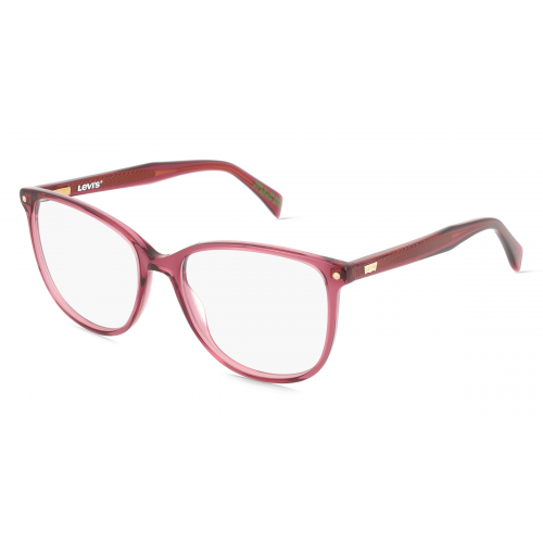 Levi’s 108641 Damen-Brille inkl. Gläser Vollrand Eckig Acetat-Gestell 45mm/16mm/140mm, Lila